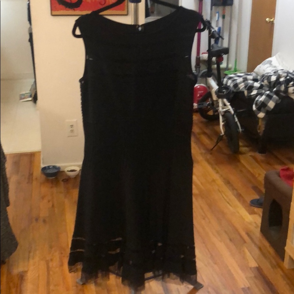 A-Line Semi Sheer, Cinched Waist Dress